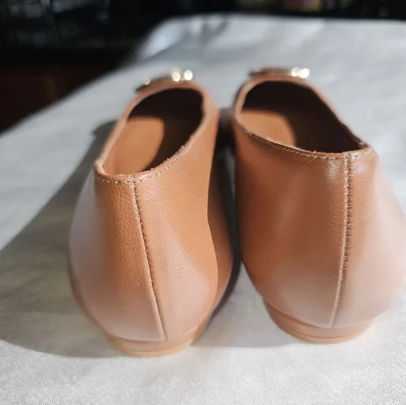 Larroude Maria Flats Shoes in Brown CaramelSz 8.5